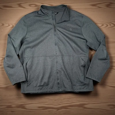 The North Face Size XXL Mens Jacket Windwall Fleece Dark Gray Running Jacket - Image 1 of 4