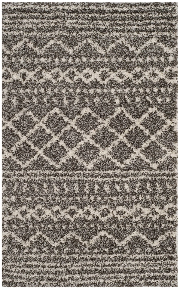 Arizona Shag Collection Area Rug - 3'2" x 5', Brown & Ivory, Moroccan Boho De... - Image 1 of 1