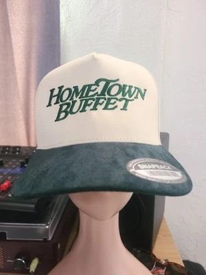 Hometown Buffet, Food, Restaurant, Foodie Gift, Y2K, 90s Embroidered Suede Hat - Image 1 of 4