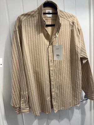Zara striped shirt , size S , large fitting RRP £69.99 - Image 1 of 4