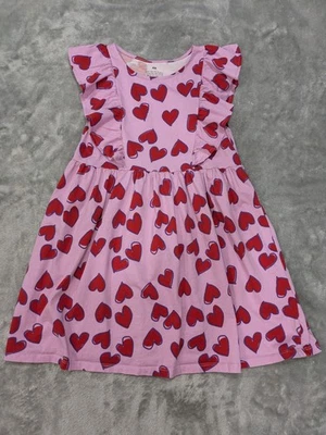 Girls H&M Pink And Red Hearts Dress - Size 8-10 - LNWOT - Image 1 of 4