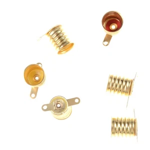 5pcs/set E10 Straight Copper Light Bulb Screw Base PCB Socket Lamp Holder~gw - Picture 1 of 6