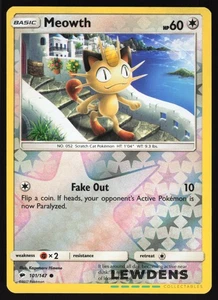 Meowth - 101/147 - Common Reverse Holo - Burning Shadows - Pokemon Card - Bild 1 von 2