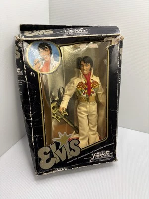 Elvis Presley Doll With Guitar and Microphone Eugene 12" Doll Co. 1984 No 21290  - Image 1 of 4