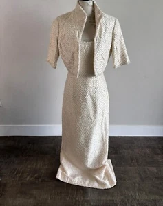 Vintage Beatriz Originals Prinzessin Diana Perlenkleid Perlenkleid Bolero Gr. M - Bild 1 von 11