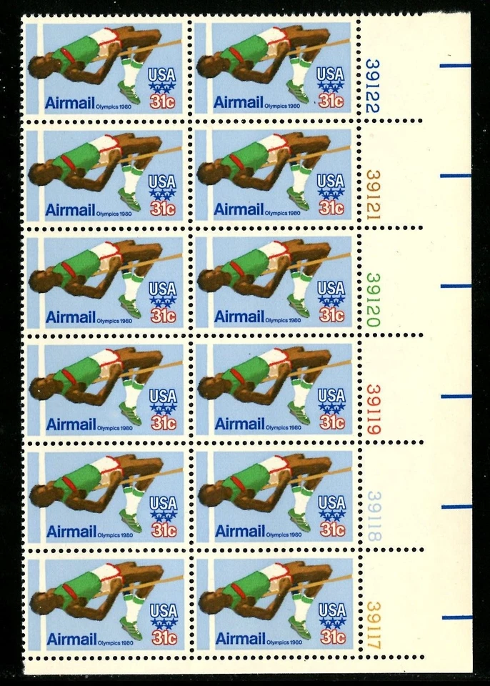 US C97, 1979 31c OLYMPIC GAMES, LR PBOF12, MNH (US1982) - Image 1 of 1