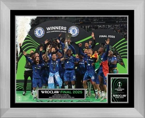 2025 Europa Conference League Final Chelsea UEFA Celebrations Framed Prints - Picture 1 of 4