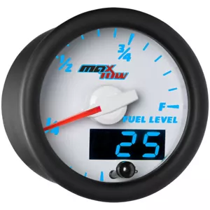 52mm White & Blue LED MaxTow Fuel Level Gauge Kit - Picture 1 of 5