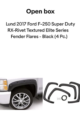 Ford F-250 Super Duty 2017 negro texturizado Lund RX-Revet guardabarros llamaradas Foto 1 de 4