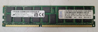 8GB 4RX8 PC3L-8500R-7-13-H0 Micron MT36KSF1G72PDZ LENOVO IBM 47J0138 - Image 1 of 4