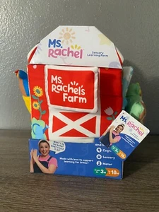 MS. Rachel's Sensory Learning Farm Soft Book Plush Cow Teether Mirror NEW - Picture 1 of 8