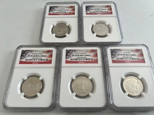 2011-S CLAD NATIONAL PARK QUARTER SET NGC PF70 ULTRA CAMEO FLAG LABEL "TOP POP" - Picture 1 of 4