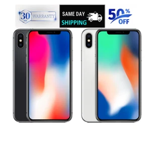 Apple iPhone X Verizon At&t 4G 256GB 64GB iOS LTE Unlocked T-Mobile - Picture 1 of 9