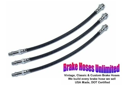 Brake 软管套装道奇 Coronet 1967 1968 1969 带 426 440 发动机 - 前鼓 — 第 1/2 张图片