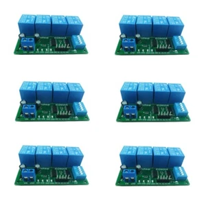 6xDC5V/12V/24V 4ch modulo relè switch dip flip-flop lotch bistabile autobloccante - Foto 1 di 16
