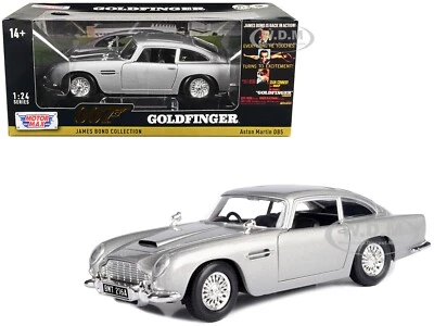 ASTON MARTIN DB5 RHD SILVER 007 JAMES BOND 1/24 DIECAST MODEL BY MOTORMAX 79857 - Image 1 of 4