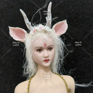 1:6 Head Sculpt Beauty Deer Elf Girl Carved For 12'' Female PH TBL Figure Body