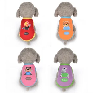 Small Dog Cat Clothes Cartoon Soft Chihuahua Vest New Born Puppy Clothing XXXS-S - Picture 1 of 22