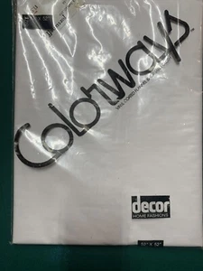Mantel blanco de franela recubierto de vinilo Fortunoff de colección 52" x 52" NUEVO - Imagen 1 de 7