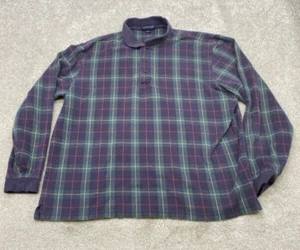 Camisa polo Lands' End para hombre XL manga larga a cuadros golf 100 % algodón 5405 - Imagen 1 de 9
