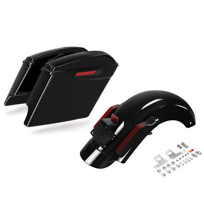 Alforja estirada con tapa de altavoz guardabarros trasero apta para Harley Road Glide 2014-23 Foto 1 de 4