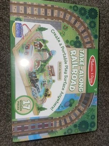Melissa & Doug 17-Piece Wooden Take-Along Tabletop Railroad - New Sealed - Picture 1 of 2