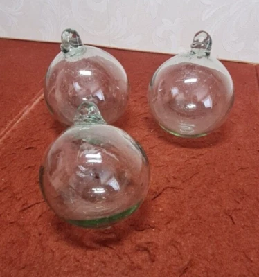 Vintage Glass Buoy x 3 - Image 1 of 4