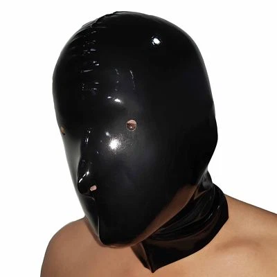 Brand New Black Latex Rubber Hood Mask (one size) - Image 1 of 4