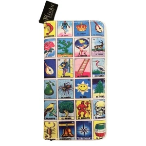 Mexican Loteria Bingo Collage Zip Around Wallet - Picture 1 of 8