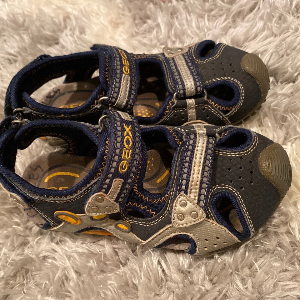 GEOX Respira Zapatos Niños 10 ZAPATILLAS Sandalias Verano Agua AJUSTABLES Gancho y Lazos Foto 1 de 4