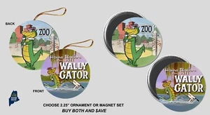WALLY GATOR Ornament / Magnet Set Vintage Saturday Morning Cartoon Collectible - Picture 1 of 1