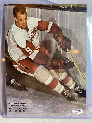 Gordie Howe Autographed 8x10 Photo Detroit Red Wings Hockey HOFer PSA/DNA COA -O - Image 1 of 2