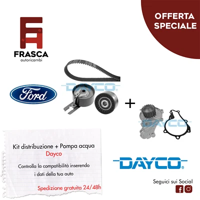 Kit Distribuzione Pompa Acqua Dayco Ford C-Max 1.6 TdCi 2007/2010 109 101 90 CV - Imagen 1 de 2