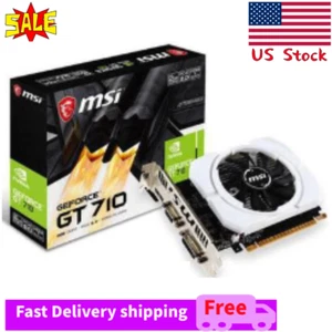 MSI Gaming GeForce Computer VGA Graphic Card GT 710 2GD3 LP DDR3 64-bit HDCP - Picture 1 of 4