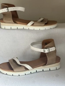 EOS Women’s Leather Sandals Size 38 Made In Portugal Casual Beach Summer - Picture 1 of 15