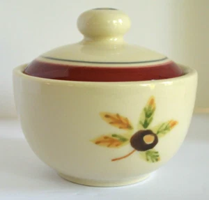 Hartstone Pottery THE OHIO STATE UNIVERSITY OSU Buckeyes Covered Sugar Bowl - Picture 1 of 10