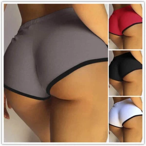 Women's Sexy Mini Hot Pants Yoga Shorts Butt Lift Scrunch Booty Sports Bottom UK - Picture 1 of 11