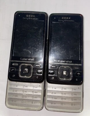 Retro 2000s Sony Ericsson Cyber-shot C903 - Black lacquer Slider Mobile Phone x2 - Image 1 of 2