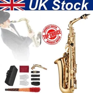 Eb Alto Saxophone Brass Lacquered E Flat Sax Woodwind New Musical Instruments UK - Picture 1 of 12