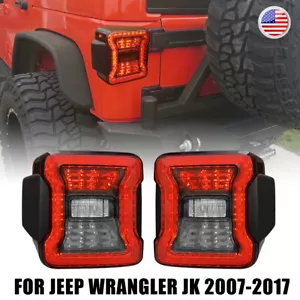 Smoked LED Rückleuchten mit laufendem Blinker für Jeep 2018-2024 Wrangler JL JLU- - Bild 1 von 15