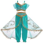 Girls Princess Jasmine Costume Halloween Party Dress Up for girls 2-10 Years