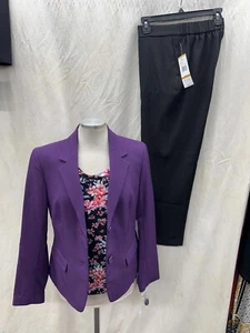 EVAN PIONE PANT SUIT /INSEAM 31"/SIZE 12/BLAZER LINED/RETAIL$280/TANK INCLUDED - Picture 1 of 2