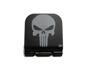 Large Skull Laser Etched Aluminum Hat Clip Brim-it - Picture 1 of 9
