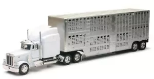 Neu Ray 1/32 Peterbilt 379 mit Topf Bauch Vieh Anhänger Farbe kann vorsichtig NRY12073 - Bild 1 von 1