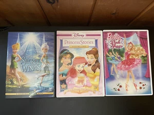 3 Movie DVD Lot: Disney & Barbie - Princess, Tinkerbell, Family / Kids - Picture 1 of 14