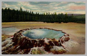 Punch Bowl Spring Upper Geyser Basin Yellowstone National Park WY 1939 Postcard - Picture 1 of 2