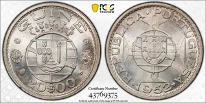 R51 Guniea-Bissau 1952 2 1/2 Escudo PCGS MS-66 - Picture 1 of 3