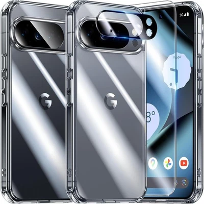 MSM 3in1 Hülle + Schutzglas für Google Pixel 10 / Pro / XL für Panzerfolie Klar Case