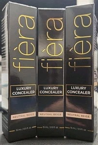 3x Fiera Luxury Concealer Anti Ageing Full Coverage 15ml Shade Neautral Beige - Picture 1 of 2