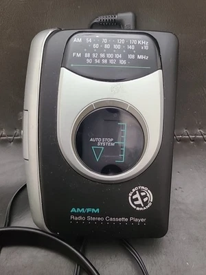 Electro Brand 2090 AM/FM Radio Cassette Player Walkman Style w/ Headphones - Image 1 of 4